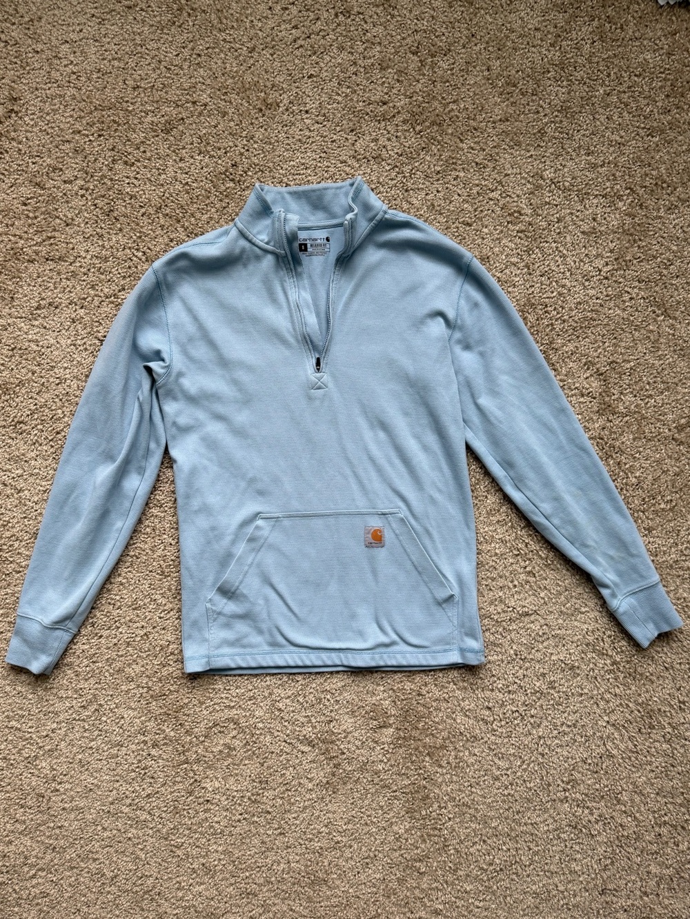 Carhartt Men’s Relaxed Fit Heavyweight Long Sleeve Thermal Shirt Blue Sz S